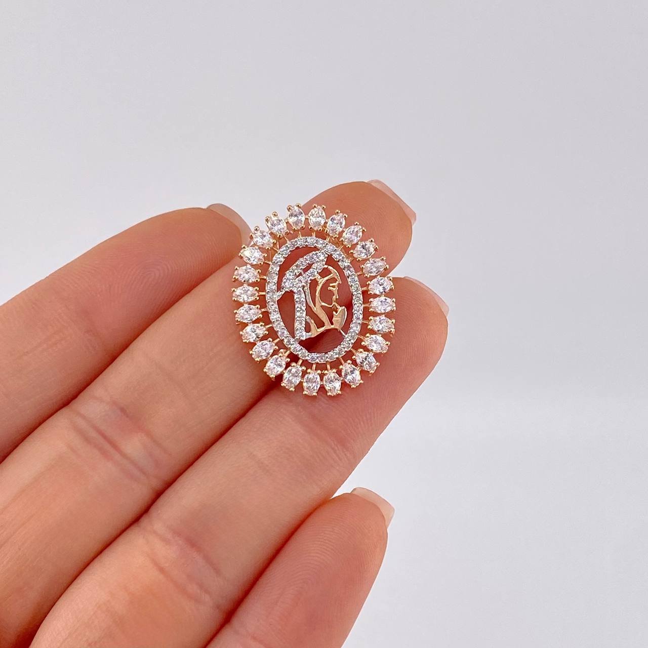 Pendant Virgin Mary 2.8 g / 1 in 18K Rose Gold