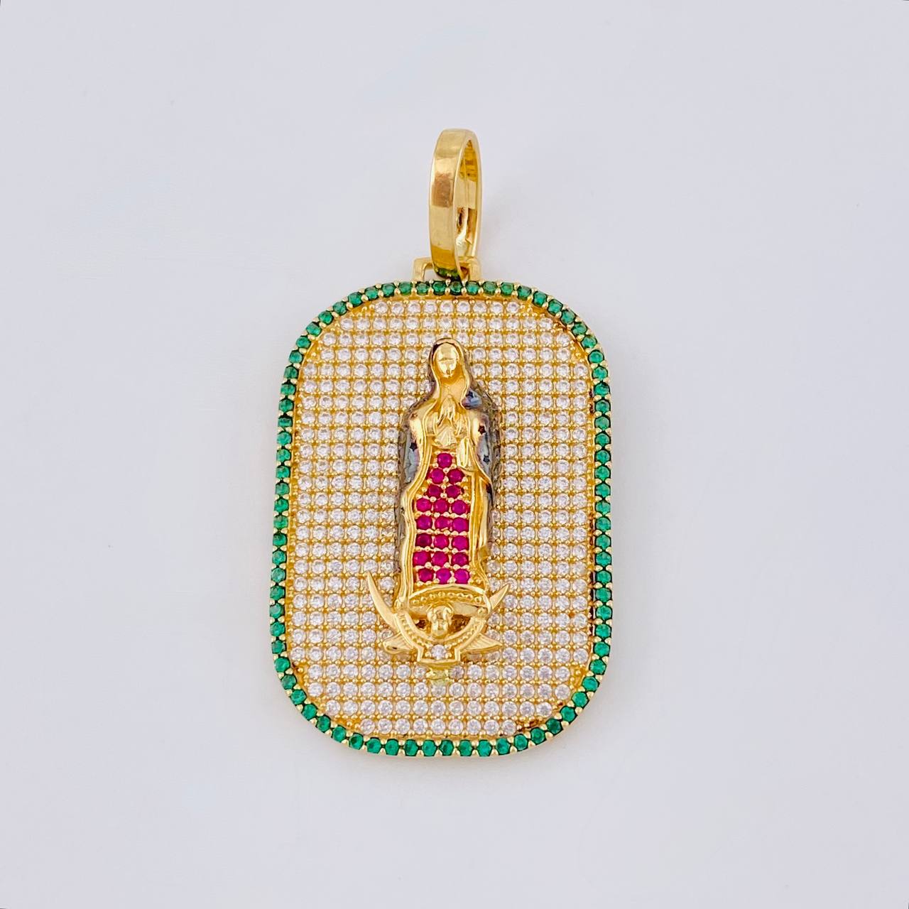Pendant Plaque Virgin Guadalupe 9.75 g / 1 3/4 in 18K Yellow Gold