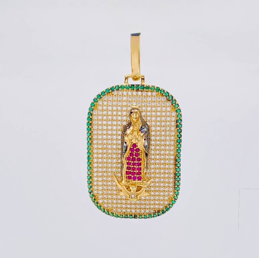 Pendant Plaque Virgin Guadalupe 9.75 g / 1 3/4 in 18K Yellow Gold