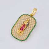 Pendant Plaque Virgin Guadalupe 9.75 g / 1 3/4 in 18K Yellow Gold