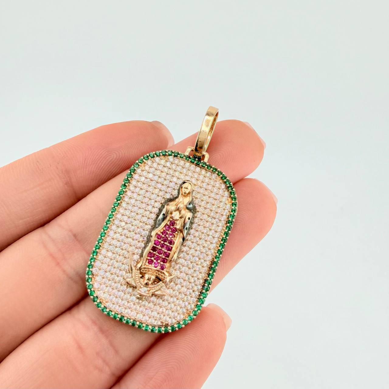 Pendant Plaque Virgin Guadalupe 9.75 g / 1 3/4 in 18K Yellow Gold