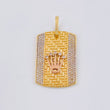 Dije Placa Corona 9.3 g / 1 1/2 in Oro Amarillo 18K