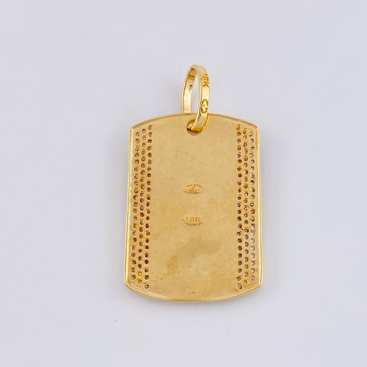 Dije Placa Corona 9.3 g / 1 1/2 in Oro Amarillo 18K