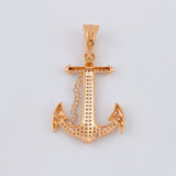 Dije Ancla 4.1 g / 1 1/2 in Dos Oros Blanco Rosa 18K
