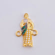 Charm Judas Tadeo 1.9 g / 3/4 in Two-Tone Yellow White Gold 18K