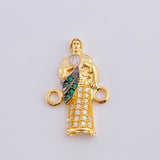 Charm Judas Tadeo 1.9 g / 3/4 in Two-Tone Yellow White Gold 18K