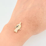 Charm Judas Tadeo 1.9 g / 3/4 in Two-Tone Yellow White Gold 18K