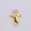 Herraje Judas Tadeo 1.2 g / 3/4 in Dos Oros Amarillo Blanco 18K