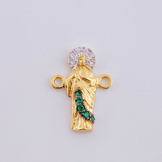 Herraje Judas Tadeo 1.2 g / 3/4 in Dos Oros Amarillo Blanco 18K