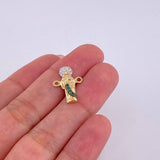 Charm Judas Tadeo 1.25 g / 3/4 in Two-Tone Yellow White 18K