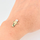Charm Judas Tadeo 1.25 g / 3/4 in Two-Tone Yellow White 18K