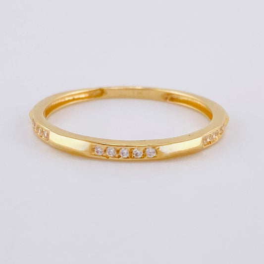 Anillo Desniveles Tupido 1.25 g / T6 1/4 Oro Amarillo 18K