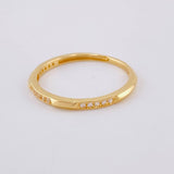 Dense Uneven Ring 1.25 g / T6 1/4 Yellow Gold 18K