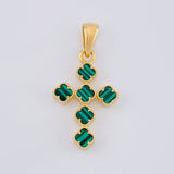 Dije Cruz Trebol 3.1 g / 1 1/4 in Oro Amarillo 18K