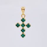Dije Cruz Trebol 3.1 g / 1 1/4 in Oro Amarillo 18K