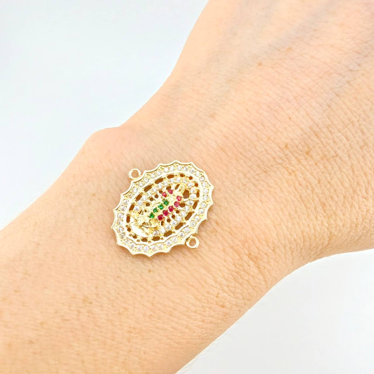 Charm Virgin of Guadalupe 3.4 g / 3/4 in Yellow Gold 18K