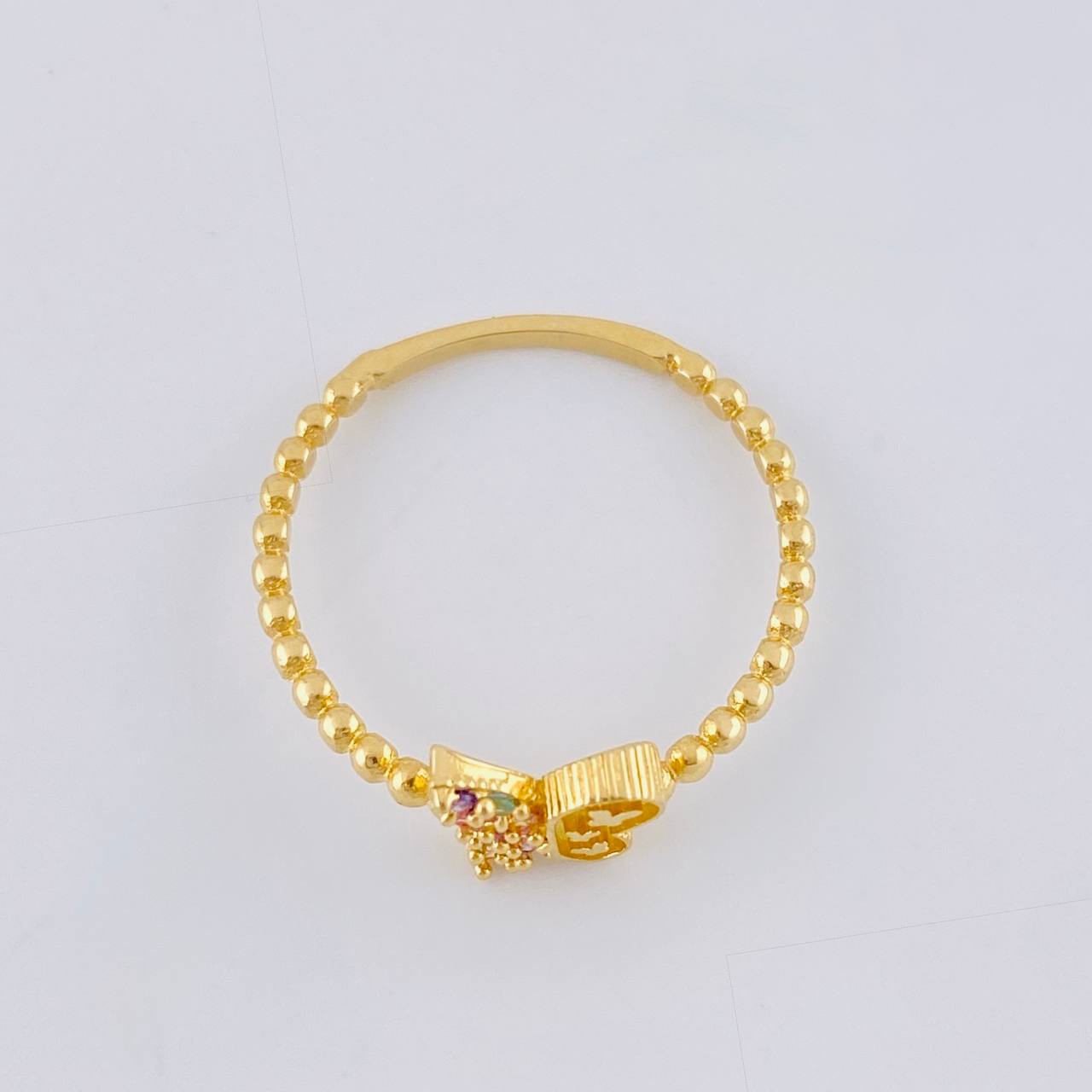 Anillo Mariposa Mate 1.35 g / T4 3/4 Oro Amarillo 18K