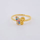 Matte Butterfly Ring 1.45 g / T6 3/4 18K Yellow Gold