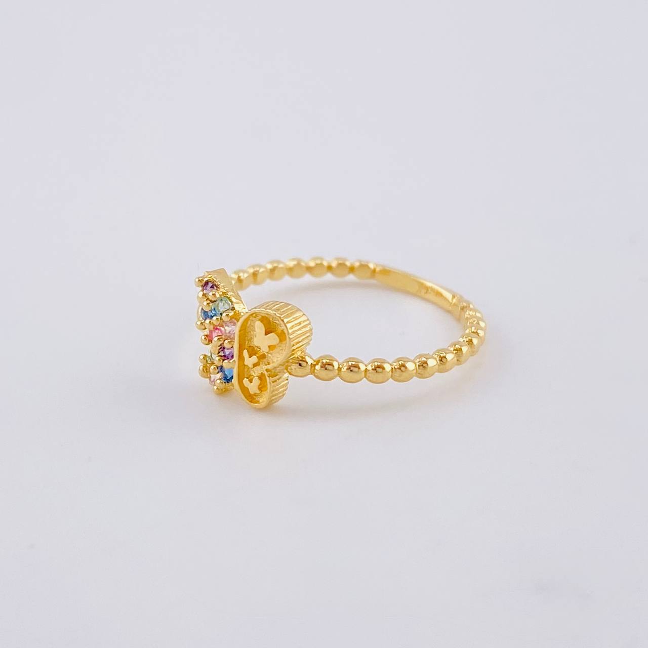 Matte Butterfly Ring 1.45 g / T6 3/4 18K Yellow Gold