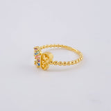 Matte Butterfly Ring 1.45 g / T6 3/4 18K Yellow Gold