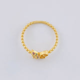 Matte Butterfly Ring 1.45 g / T6 3/4 18K Yellow Gold