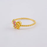 Anillo Mariposa Mate 1.45 g / T8 Oro Amarillo 18K