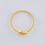 Anillo Mariposa Mate 1.45 g / T8 Oro Amarillo 18K