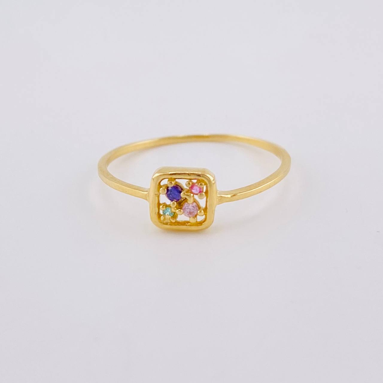 Triqui Square Ring 0.95 g / T6 3/4 18K Yellow Gold