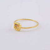 Triqui Square Ring 0.95 g / T6 3/4 18K Yellow Gold