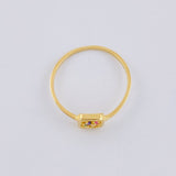 Triqui Square Ring 0.95 g / T6 3/4 18K Yellow Gold