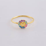 Anillo Circulo Corazon 1 g / T5 1/4 Oro Amarillo 18K