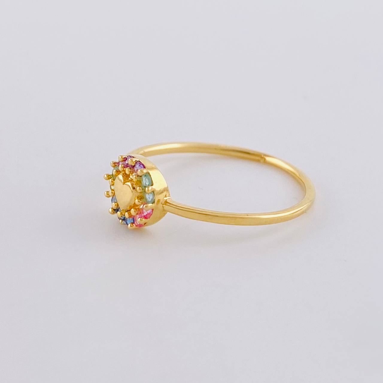 Anillo Circulo Corazon 1 g / T5 1/4 Oro Amarillo 18K