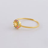 Anillo Circulo Corazon 1 g / T5 1/4 Oro Amarillo 18K