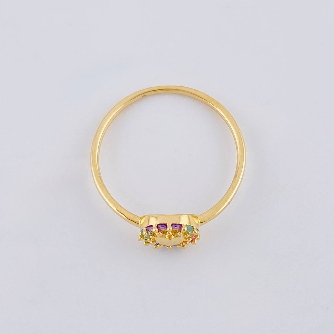 Anillo Circulo Corazon 1 g / T5 1/4 Oro Amarillo 18K