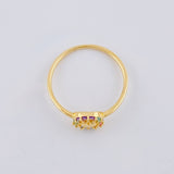 Anillo Circulo Corazon 1 g / T5 1/4 Oro Amarillo 18K