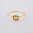 Anillo Circulo Corazon 1.05 g / T7 1/4 Oro Amarillo 18K