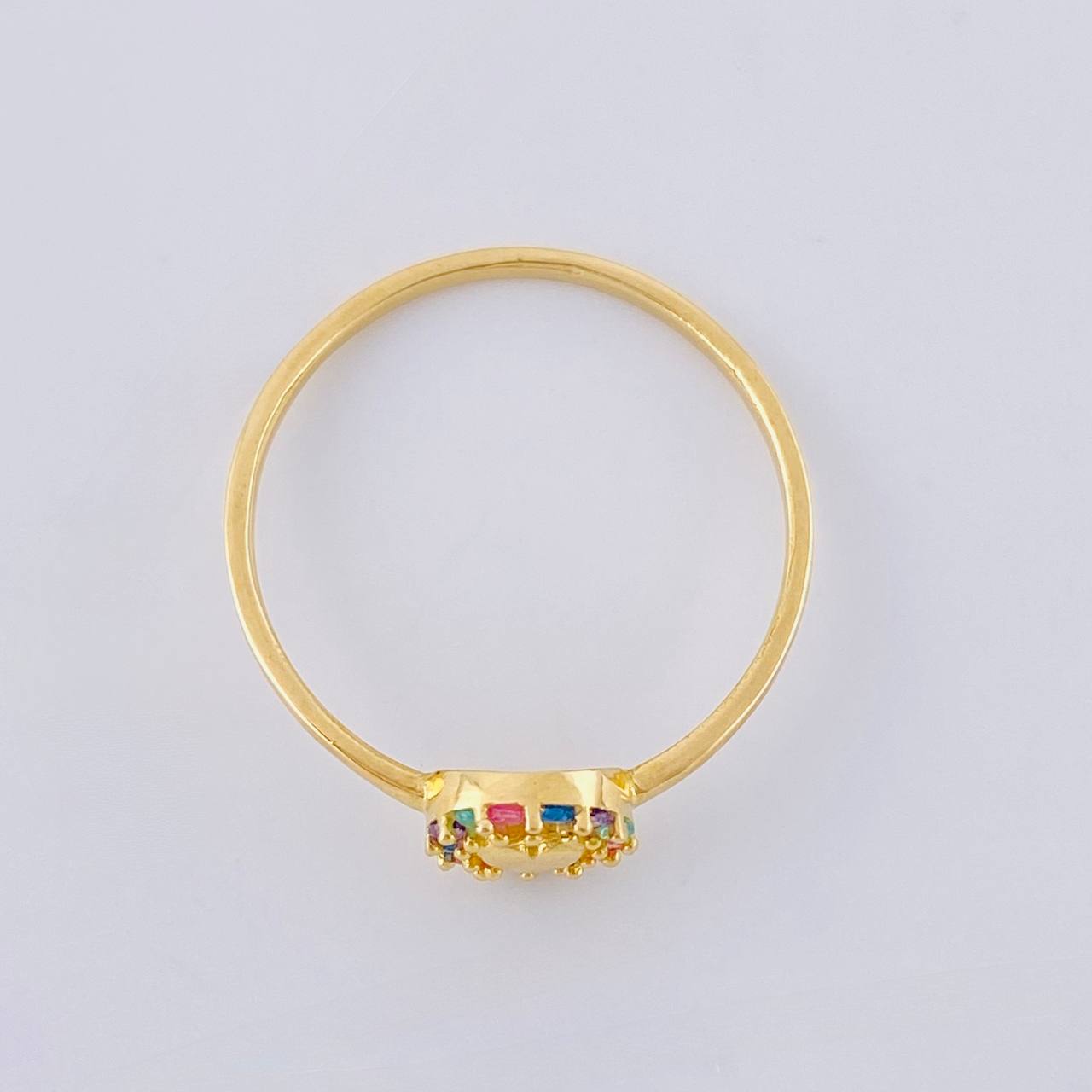 Anillo Circulo Corazon 1.05 g / T7 1/4 Oro Amarillo 18K