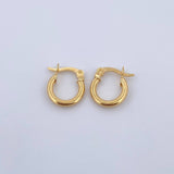 Hoop Earrings Sofi 1.1gr / 1.4cm / Striped Spiral Yellow Gold 18K &