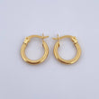 Hoop Earrings Sofi 1.2gr / 1.6cm / Striped Spiral Yellow Gold 18K &