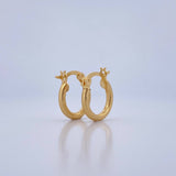 Hoop Earrings Sofi 1.2gr / 1.6cm / Striped Spiral Yellow Gold 18K &