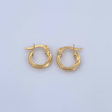 Candongas Bridget 1.1gr / 1.4cm / Entorchadas Oro Amarillo 18K &