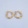 Hoop Earrings Bridget 1.3gr / 1.6cm / Twisted Yellow Gold 18K &