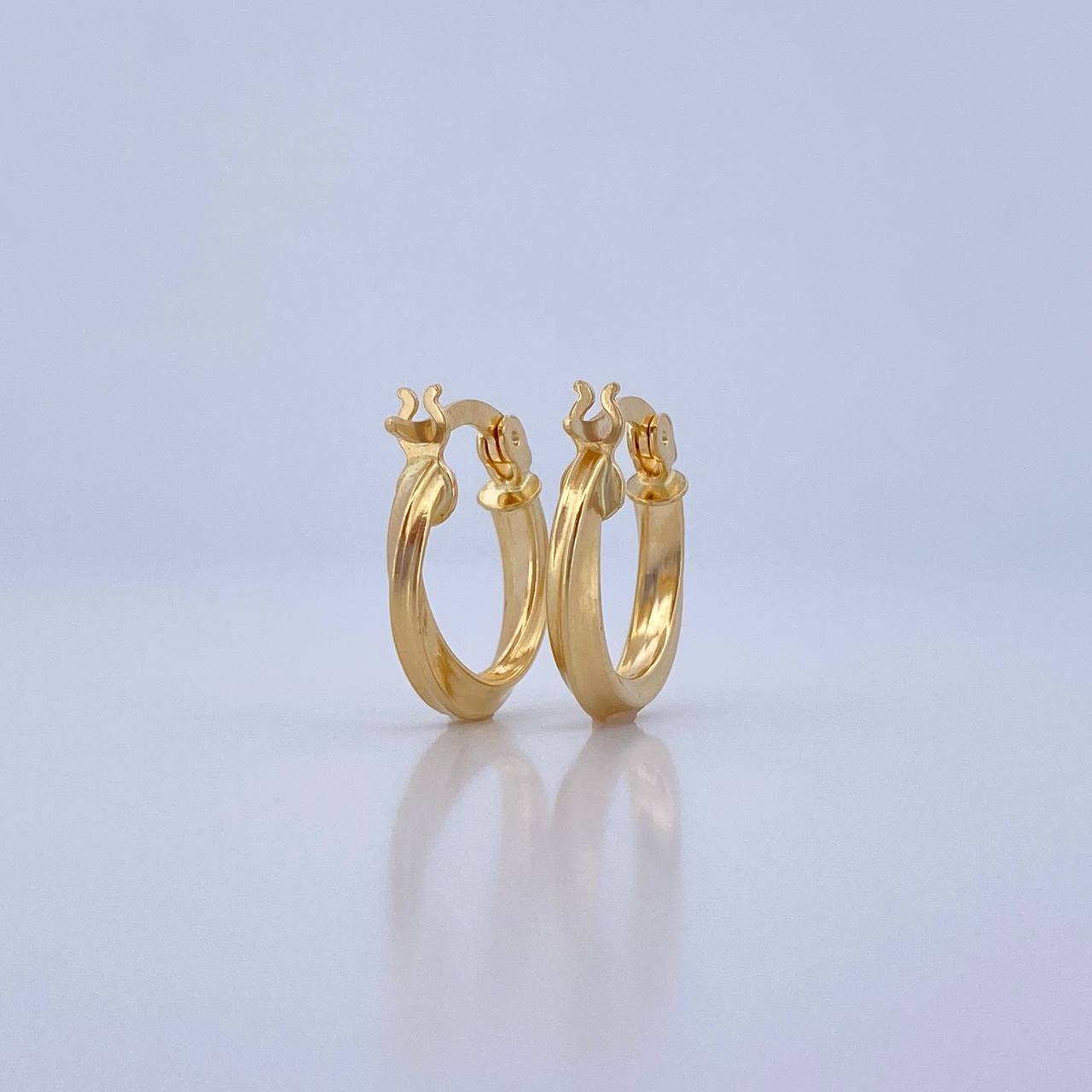 Hoop Earrings Bridget 1.3gr / 1.6cm / Twisted Yellow Gold 18K &