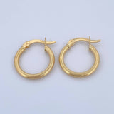 Candongas Juli 1.55gr / 2cm / Rayadas Oro Amarillo 18K &