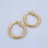 Candongas Juli 1.55gr / 2cm / Rayadas Oro Amarillo 18K &