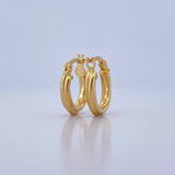 Hoop Earrings July 1.55gr / 1.7cm / Twisted Yellow Gold 18K &