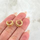 Segmented Track Hoop Earrings 3.5gr / 1cm / 18K Gold