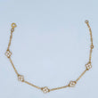 Paperclip Bracelet Clover 3gr / 7.5in / 18K Gold $