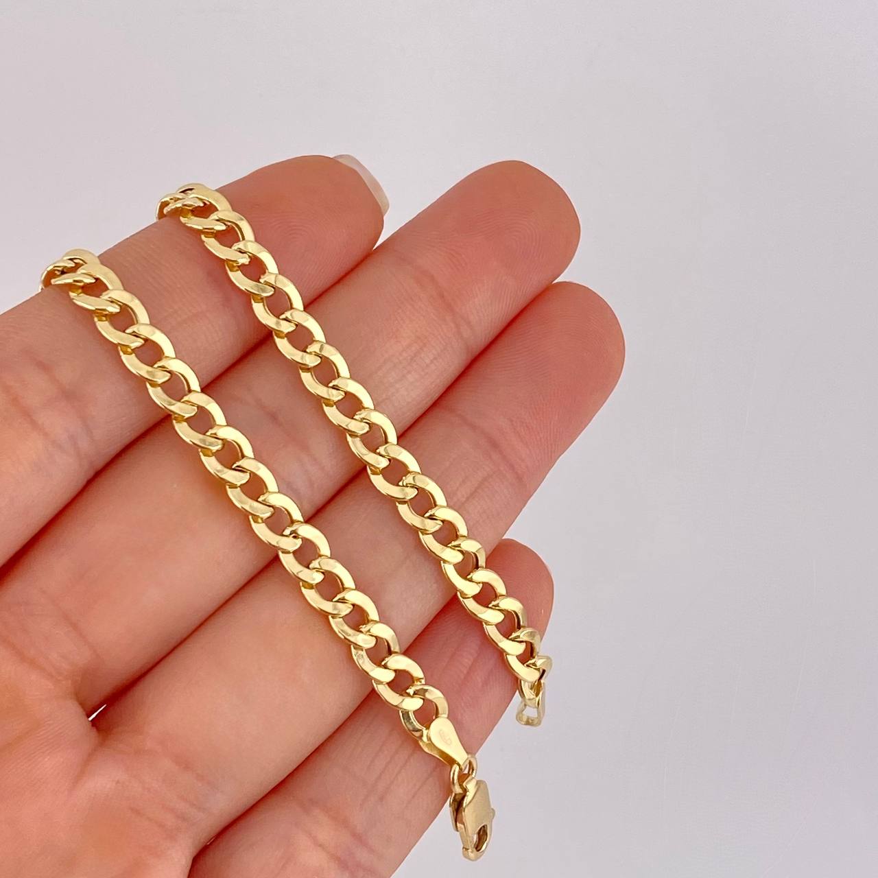 Cadena Cubana 9.05g / 20 in / 5.1mm Oro Amarillo 18K