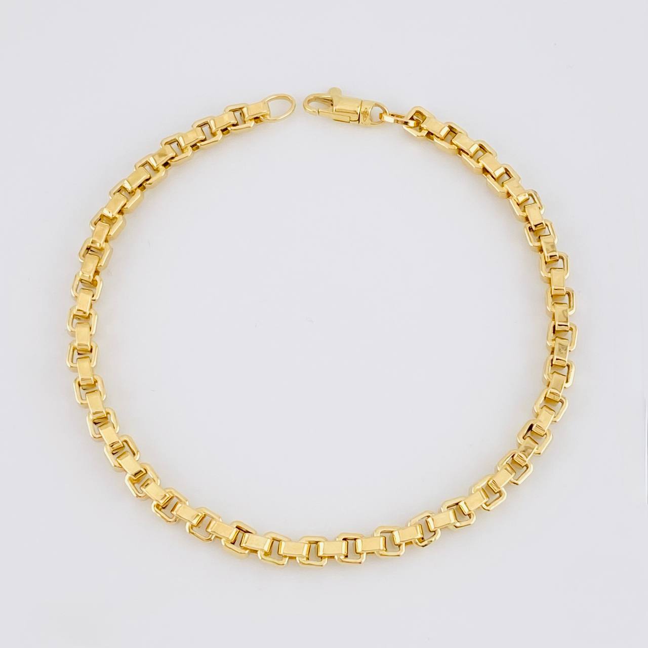 Bracelet Venetian Square 6.55g / 8 1/2 in / 4.5mm Three Golds 18K